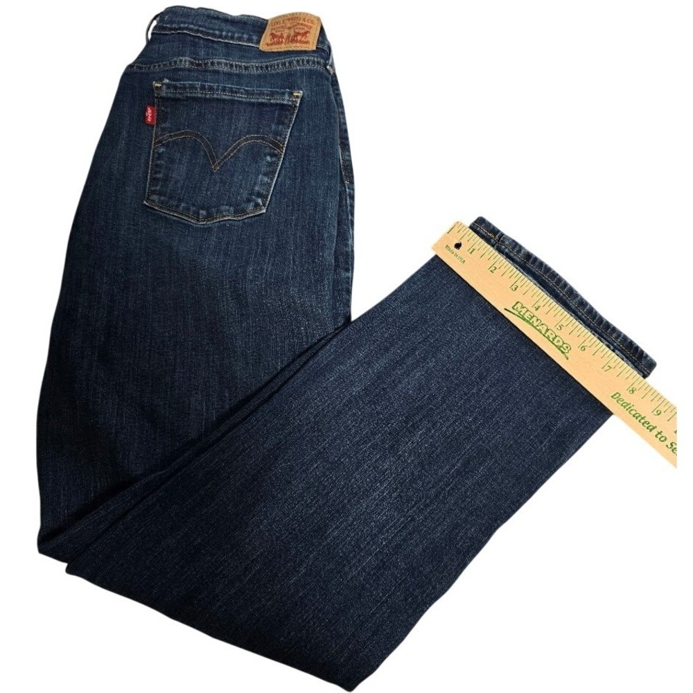 Levis 505 jeans womens 14s 32x30 Dark wash Straight Leg stretch denim Classic709